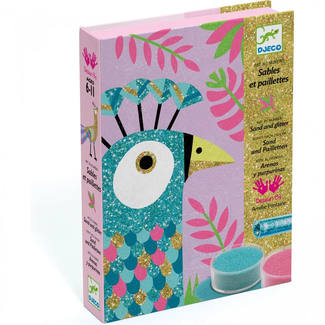 Sables Colorés avec Paillettes Éblouissants Oiseaux - Djeco