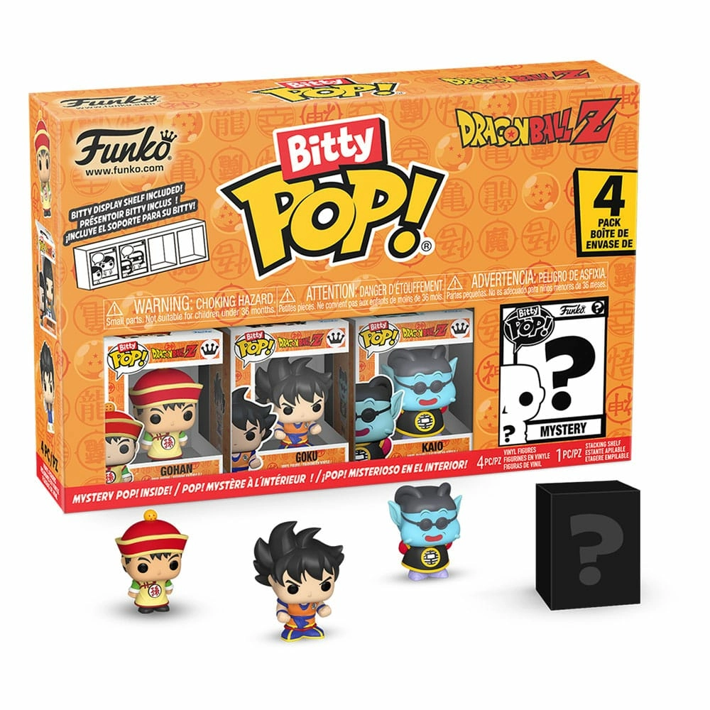 Dragon ball pack 4 figurines bitty pop! vinyl series 1 2,5 cm