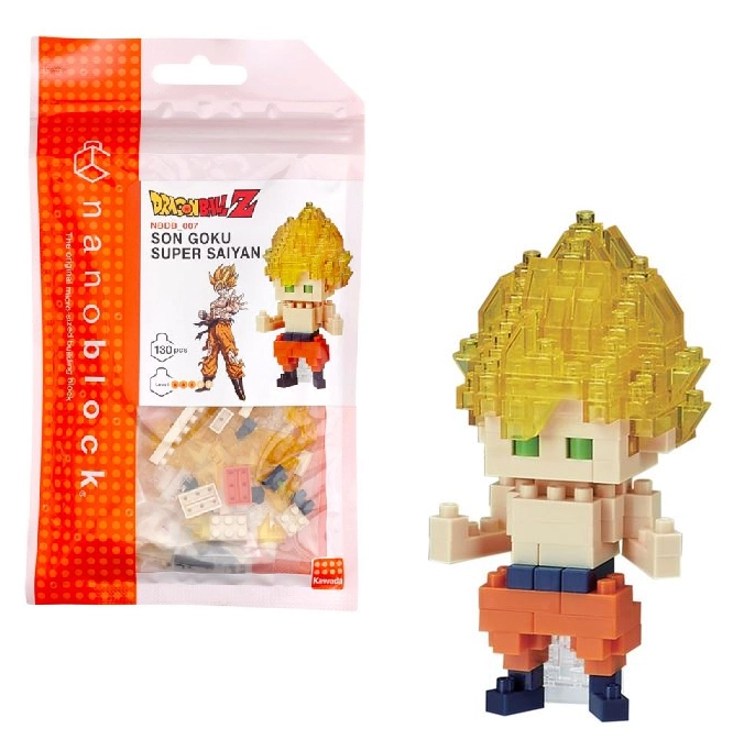 Dragon ball - son goku super saiyan - figurine nanoblock 10cm