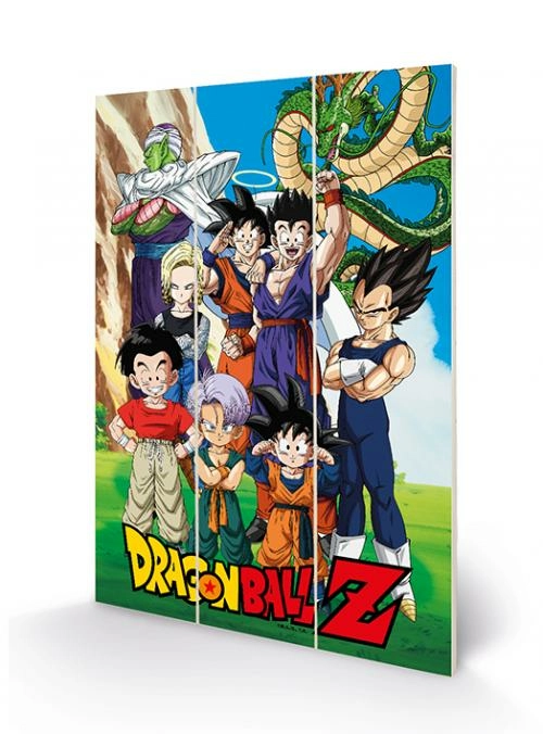 Dragon ball z - unbreakable bonds - impression sur bois 20x29.5