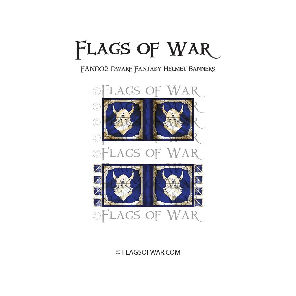 Dwarf Fantasy Helmet Banners