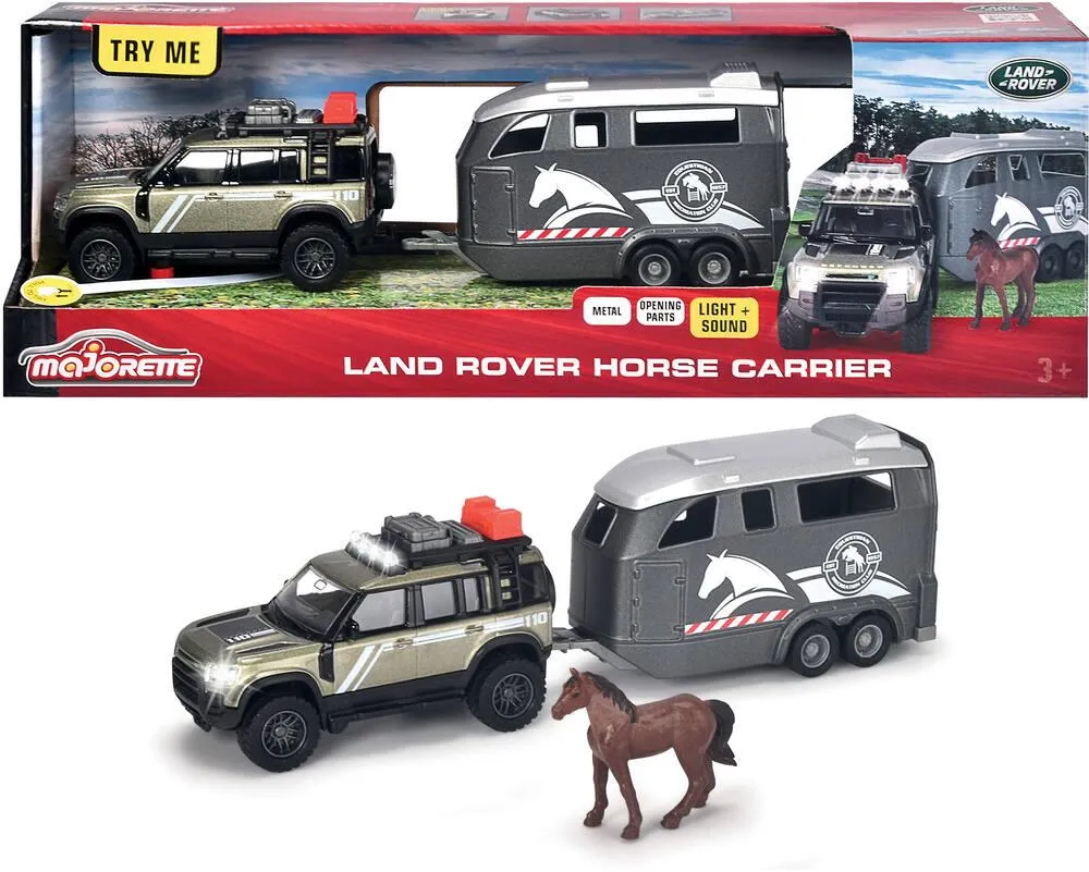 MAJORETTE GRAND SERIE LAND ROVER AVEC REMORQUE 25CM