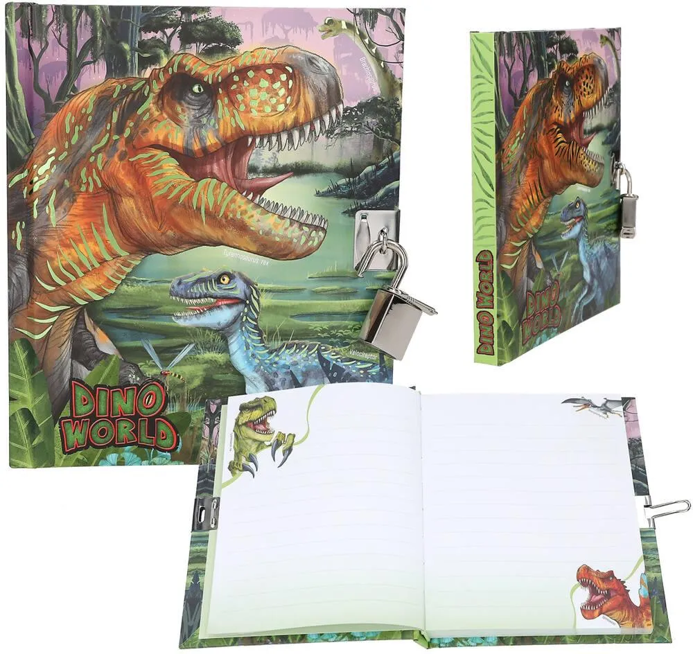 DINO WORLD JOURNAL AVEC SERRURE