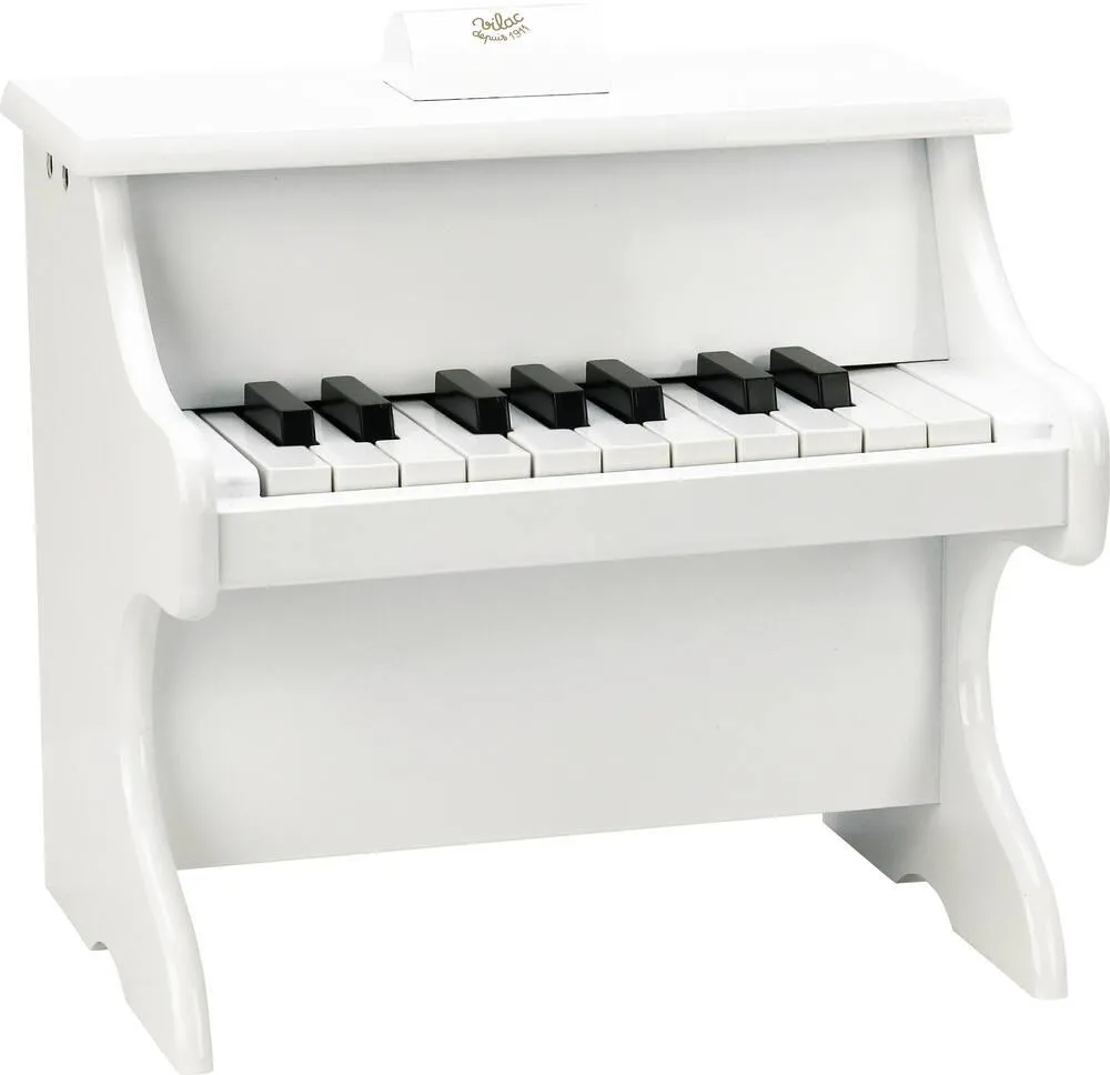PIANO BLANC EN BOIS 18 TOUCHES AVEC PARTITIONS