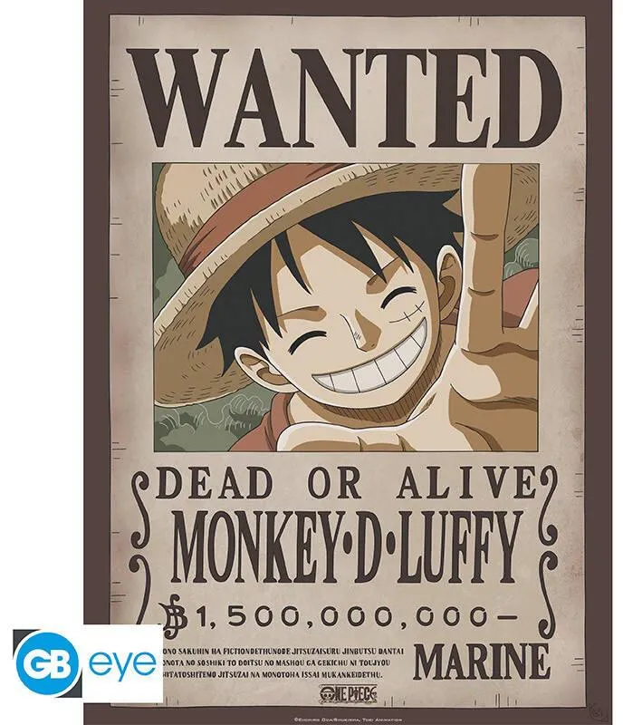 ONE PIECE - POSTER CHIBI 52X38 - WANTED LUFFY