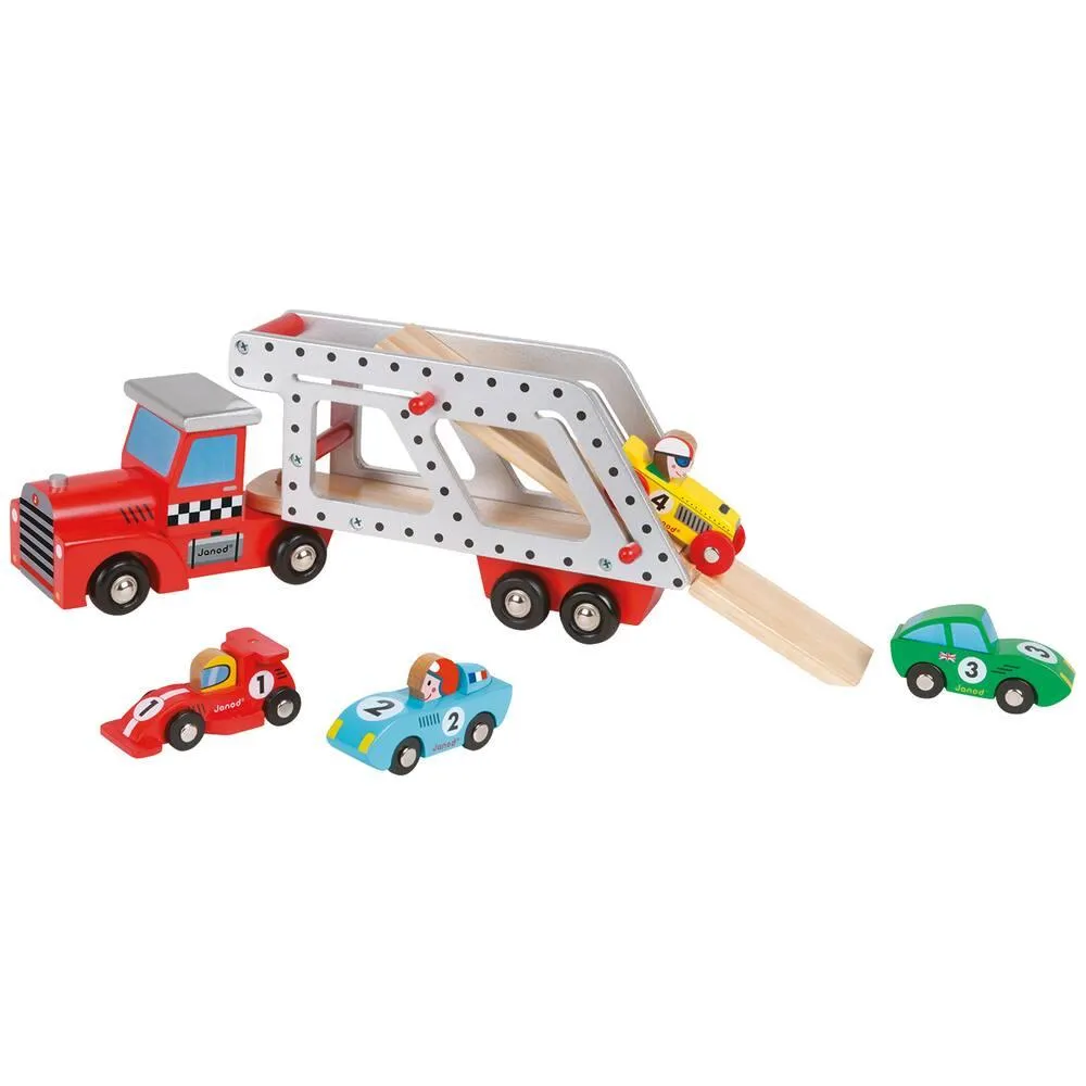 STORY - CAMION PORTE-VOITURES - EN  BOIS