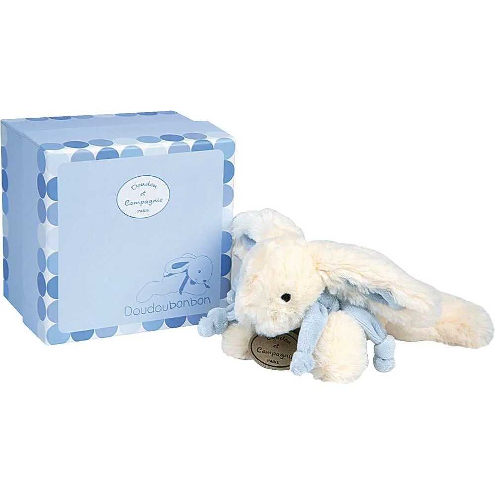 PELUCHE LAPIN BONBON BLEU 20 CM