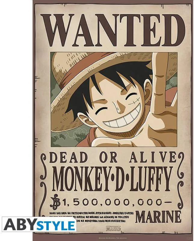 ONE PIECE - WANTED LUFFY  - POSTER MAXI 91,5X61