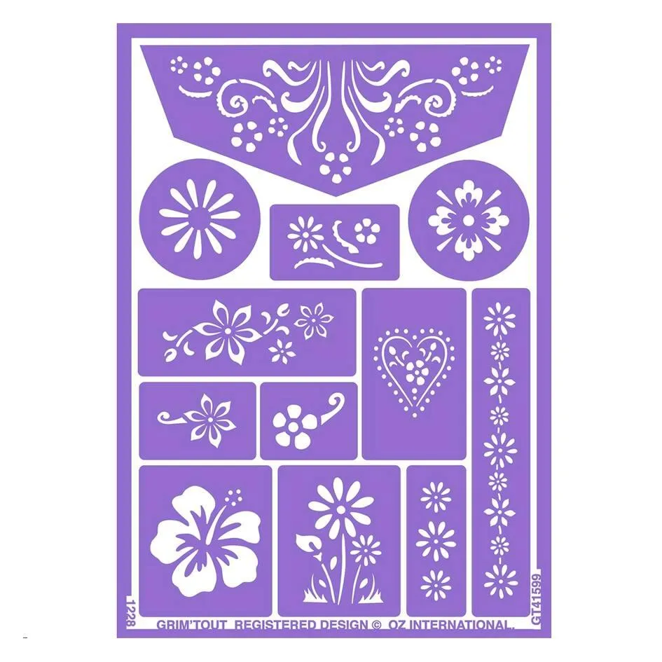 GRIM'TOUT POCHOIR DE MAQUILLAGE - FLEURS