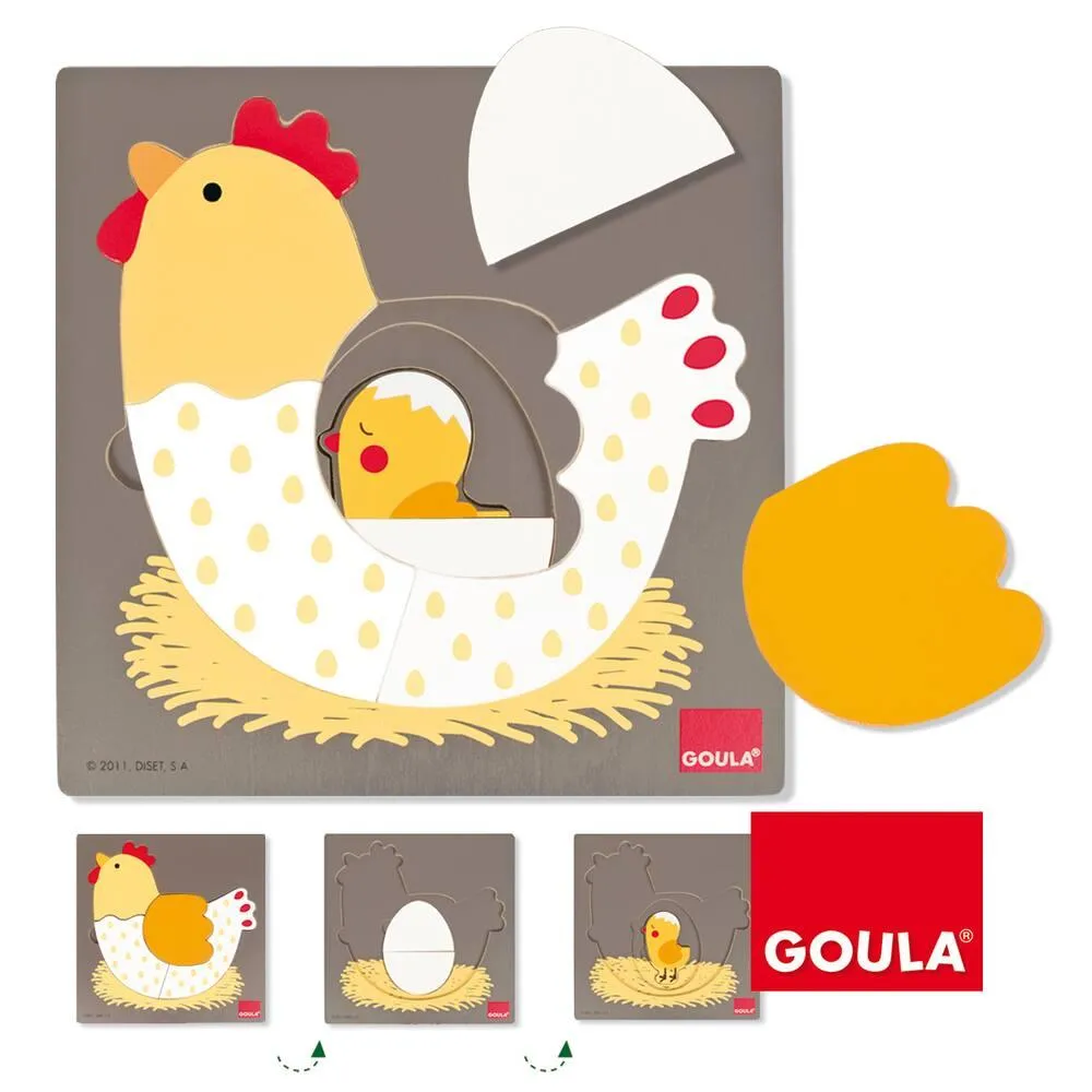 PUZZLE BOIS 7 PIECES POULE