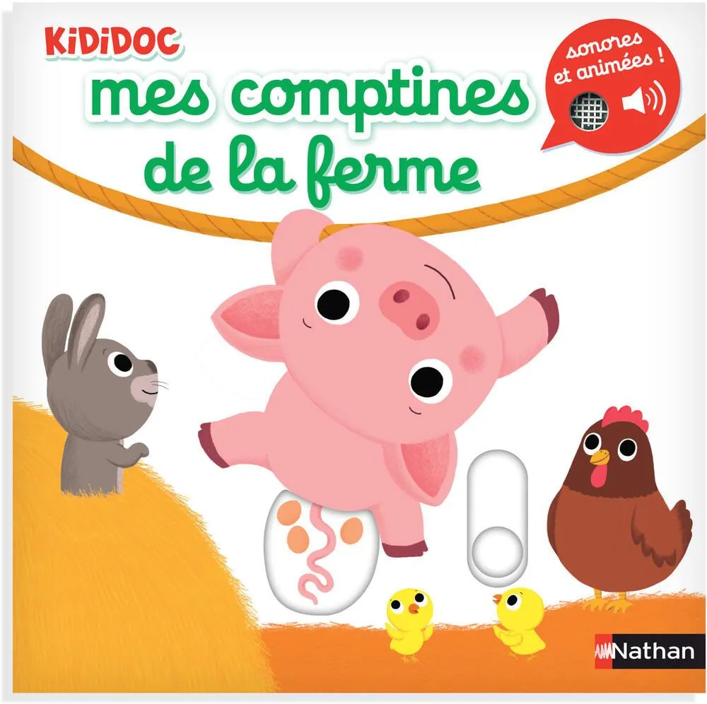 MES COMPTINES DE LA FERME - LIVRE SONORE KIDIDOC