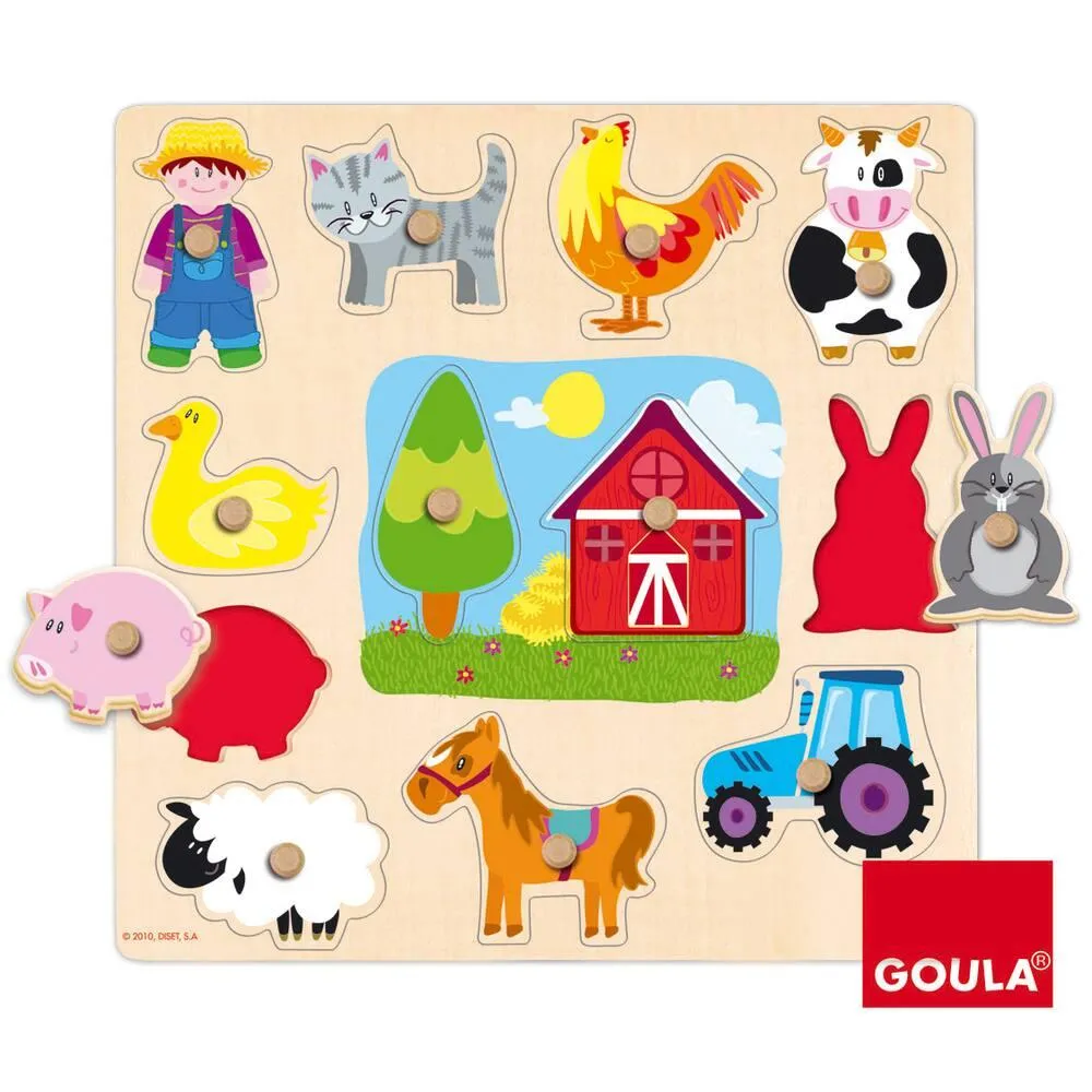 PUZZLE BOIS 12 PIECES SILHOUETTES FERME