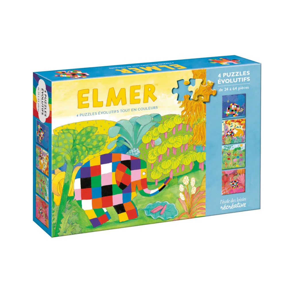 Elmer - Tout en Couleurs - Puzzles Evolutifs