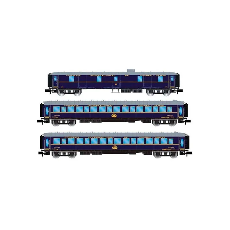 Ensemble de 3 voitures « Castellano Expreso ». CIWL. ARNOLD HN4460