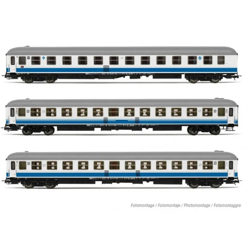 Ensemble de 3 voitures ''Estrella Picasso'', RENFE. ELECTROTREN HE4019