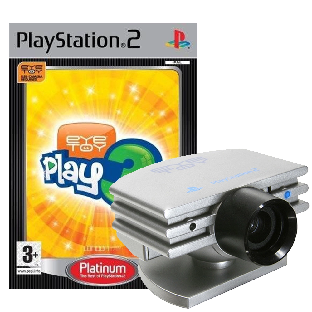 Eye Toy Play 3 édition Platinum + Camera argent - PlayStation 2