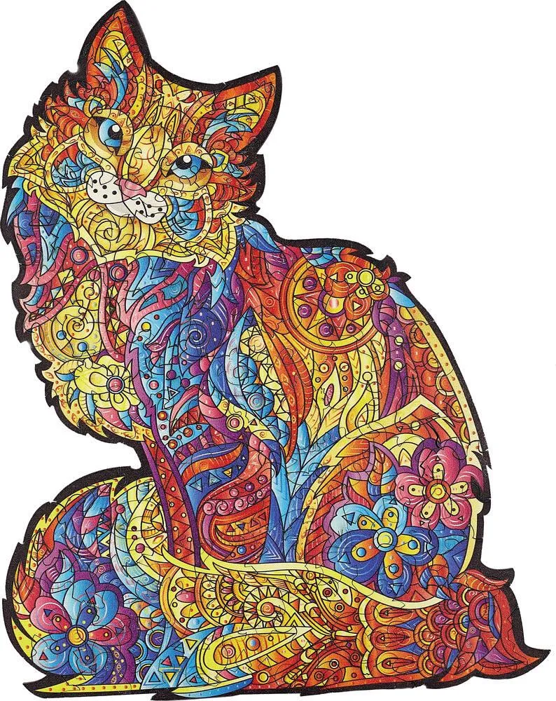 PUZZLE EN BOIS -LE TENDRE CHAT 119 PIECES - BOIS