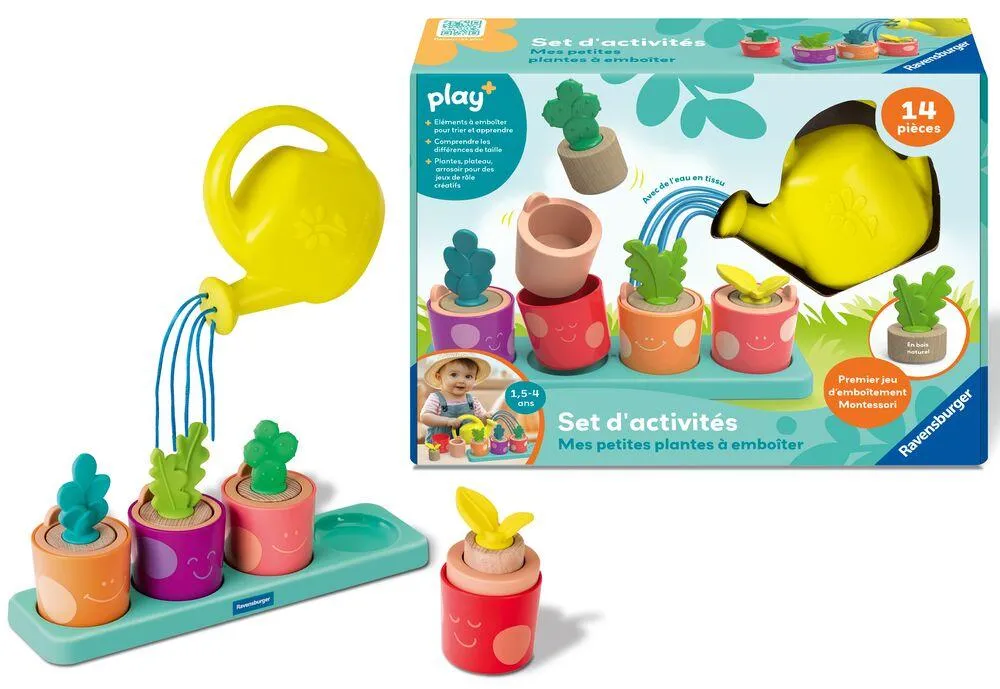PLAY+ SET D'ACTIVITES : MES PETITES PLANTES A EMBOITER