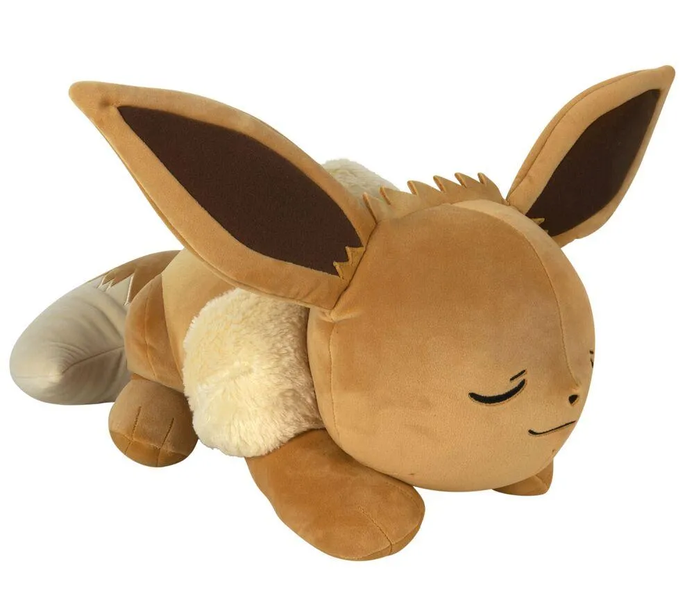 POKEMON - PELUCHE EVOLI QUI DORT DE 45 CM