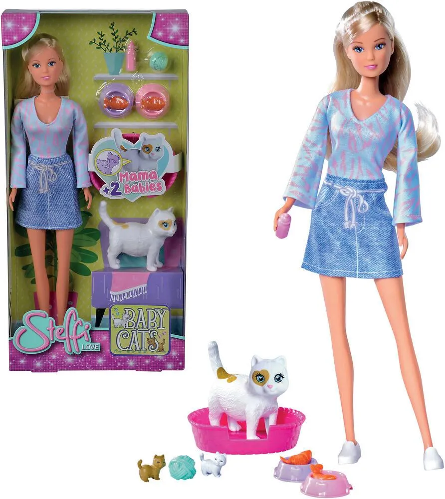 STEFFI LOVE - POUPEE  MAMAN CHAT 29 cm