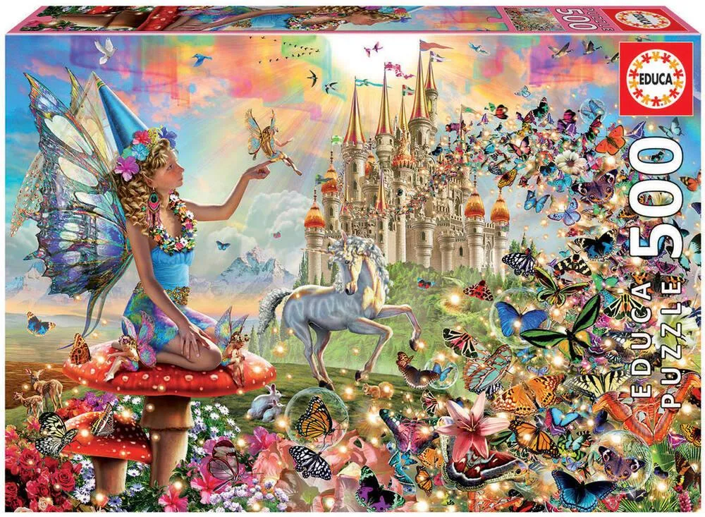 PUZZLE 500 PIECES - FEES ET PAPILLONS