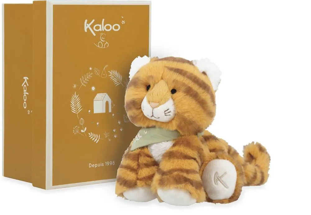 LES AMIS - PELUCHE TIGRE PAPAYE ORANGE - 13CM