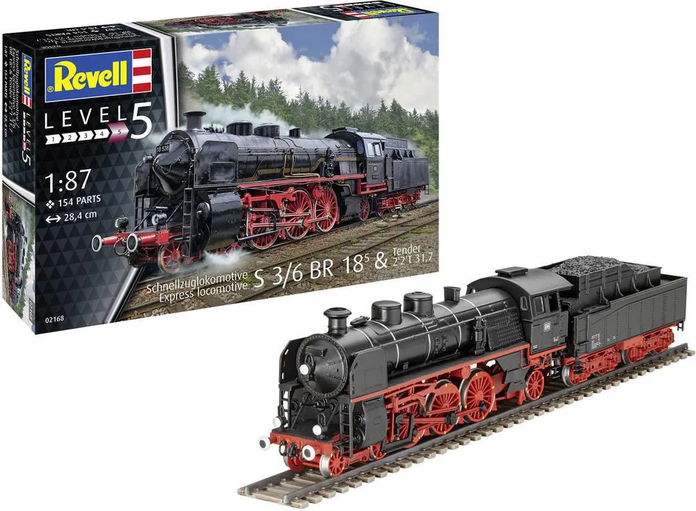 MAQUETTE  154 PIECES LOCOMOTIVE DE TRAIN RAPIDE S3/6 BR18 -5 AVEC TENDER 2'2'T