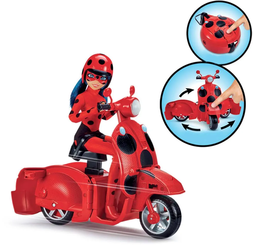 MIRACULOUS SCOOTER ET SA POUPEE LADYBUG