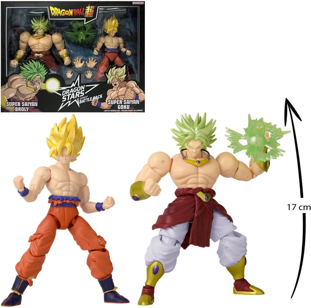 COFFRET BATTLE PACK  SUPER SAIYAN GOKU & BROLY  - 17 CM