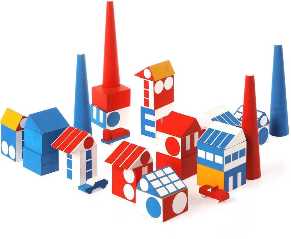 CUBES FACTORY TOWN EN BOIS - LADISLAV SUTNAR