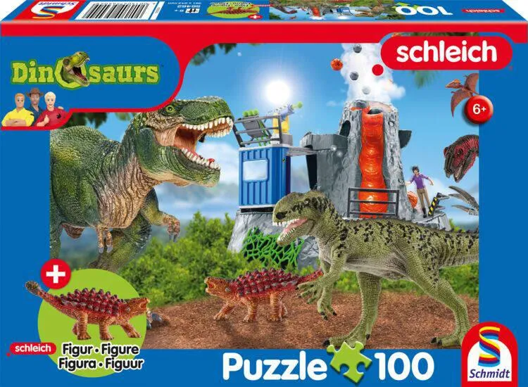 DINOSAURS DINOSAURES PUZZLE 100 PIECES SAICHANIA MINI