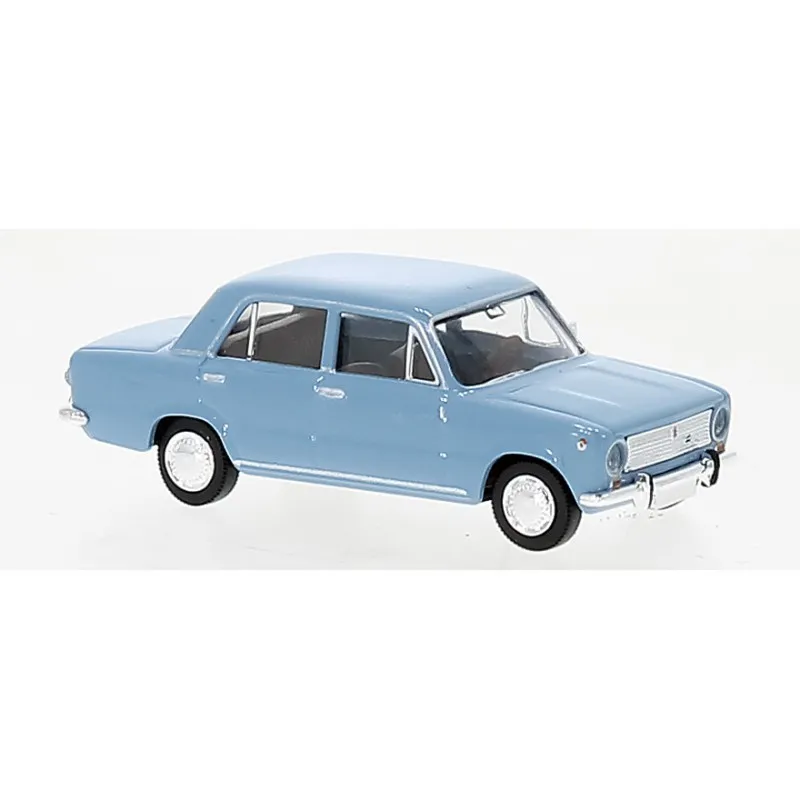 Fiat 124, bleu clair. BREKINA 22416