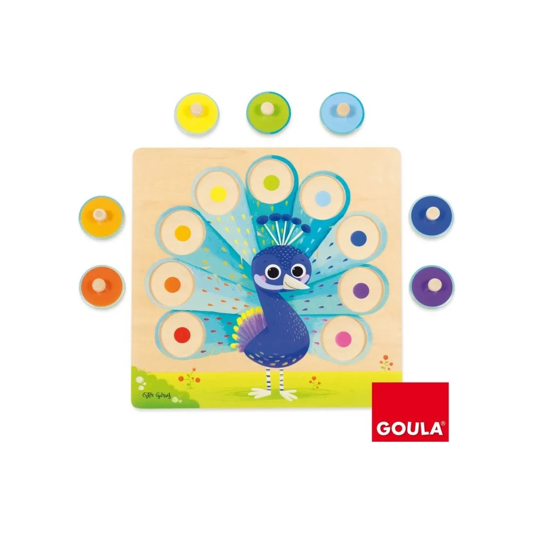 Puzzle paon 9 pièces