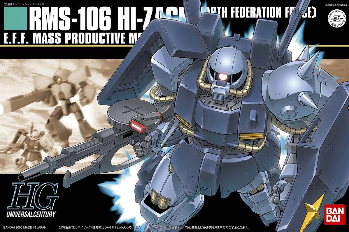 Gundam - hguc 1/144 rms-106 hi-zack (earth fed. force) - model kit