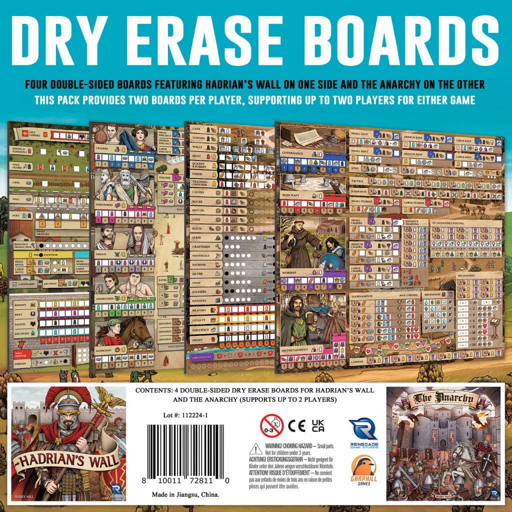 Hadrian's Wall & The Anarchy - Dry Erase Boards