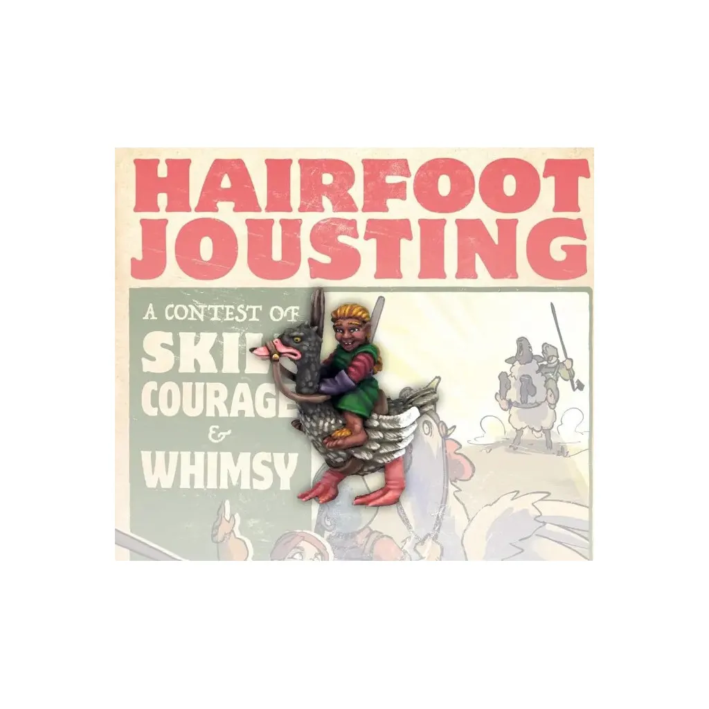 Hairfoot Jousting - Hairfoot Jouster riding a Goose