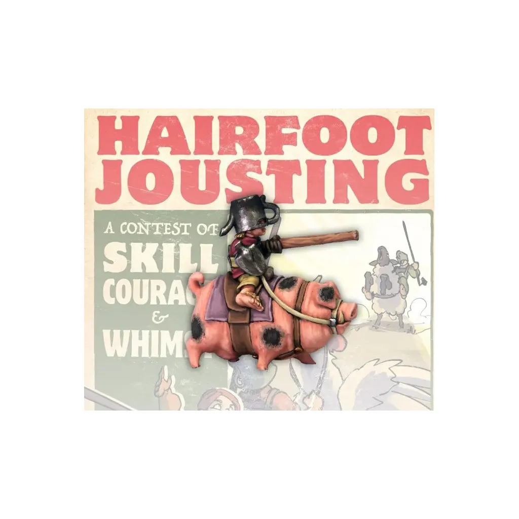 Hairfoot Jousting - Hairfoot Jouster riding a Pig