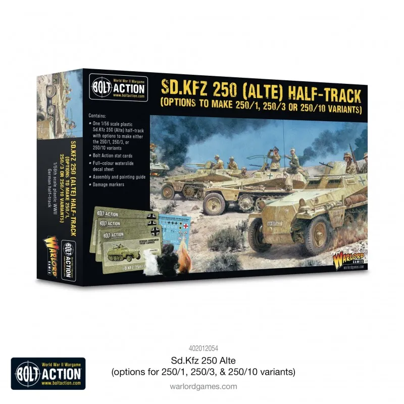 Sd.Kfz 250 half-track (Alte) (options pour faire des variantes 250/1, 250/3 ou 250/10). WARLORD GAMES 402012054