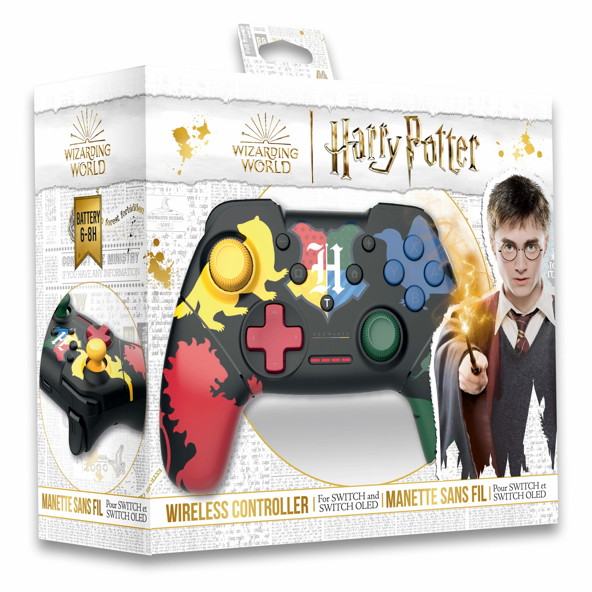 Harry Potter Manette Sans Fil : 4 maisons - Switch - Switch OLED