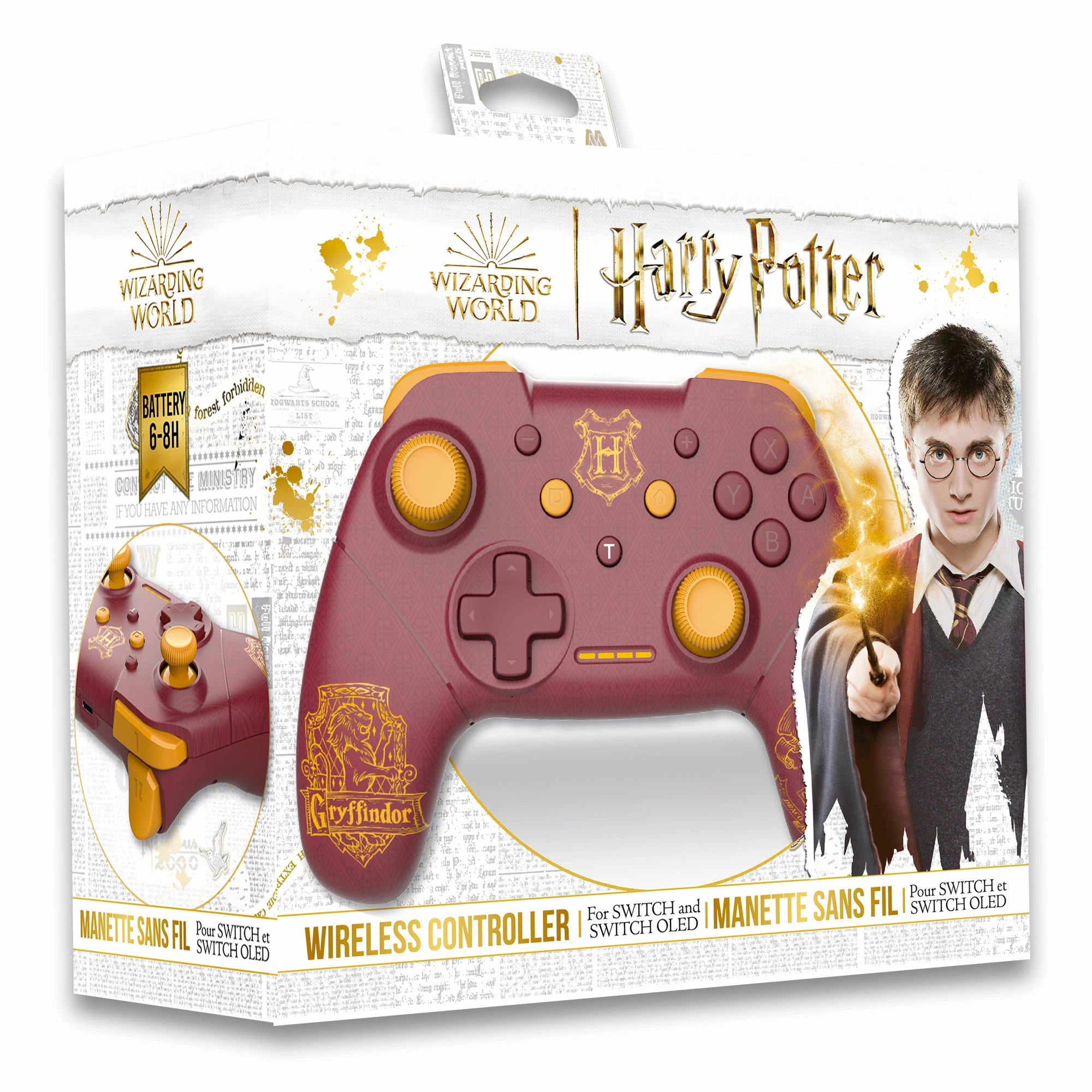 Harry Potter Manette Sans Fil : Gryffondor - Switch - Switch OLED