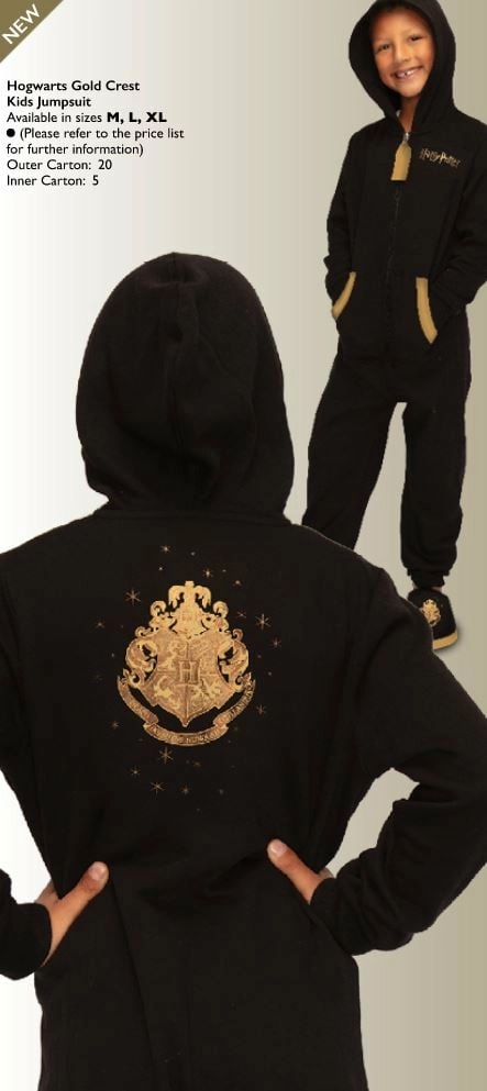 Harry potter - poudlard gold - combinaison kids (7-9yo)
