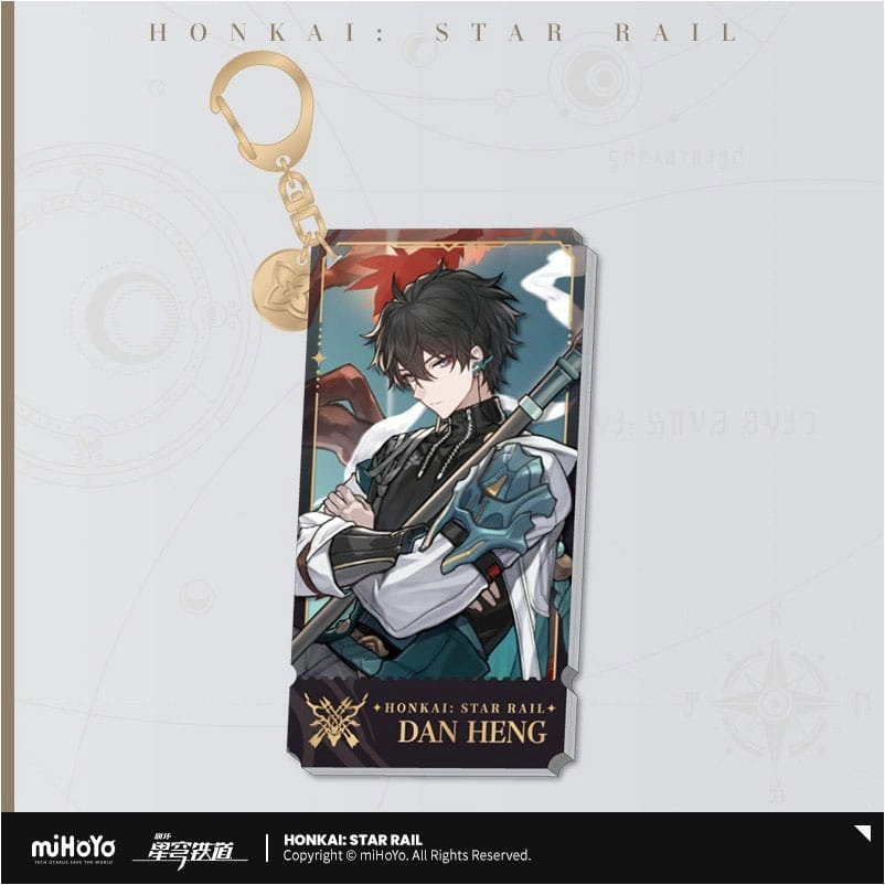 Honkai: star rail character porte-clés dan heng 9 cm