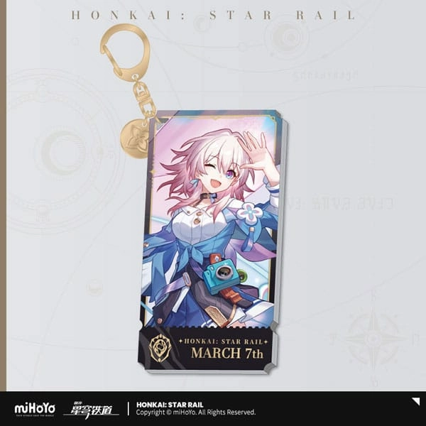 Honkai: star rail character porte-clés march 7th 9 cm