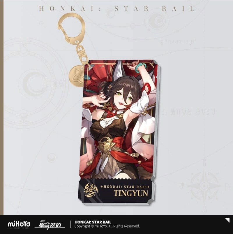 Honkai: star rail character porte-clés tingyun 9 cm