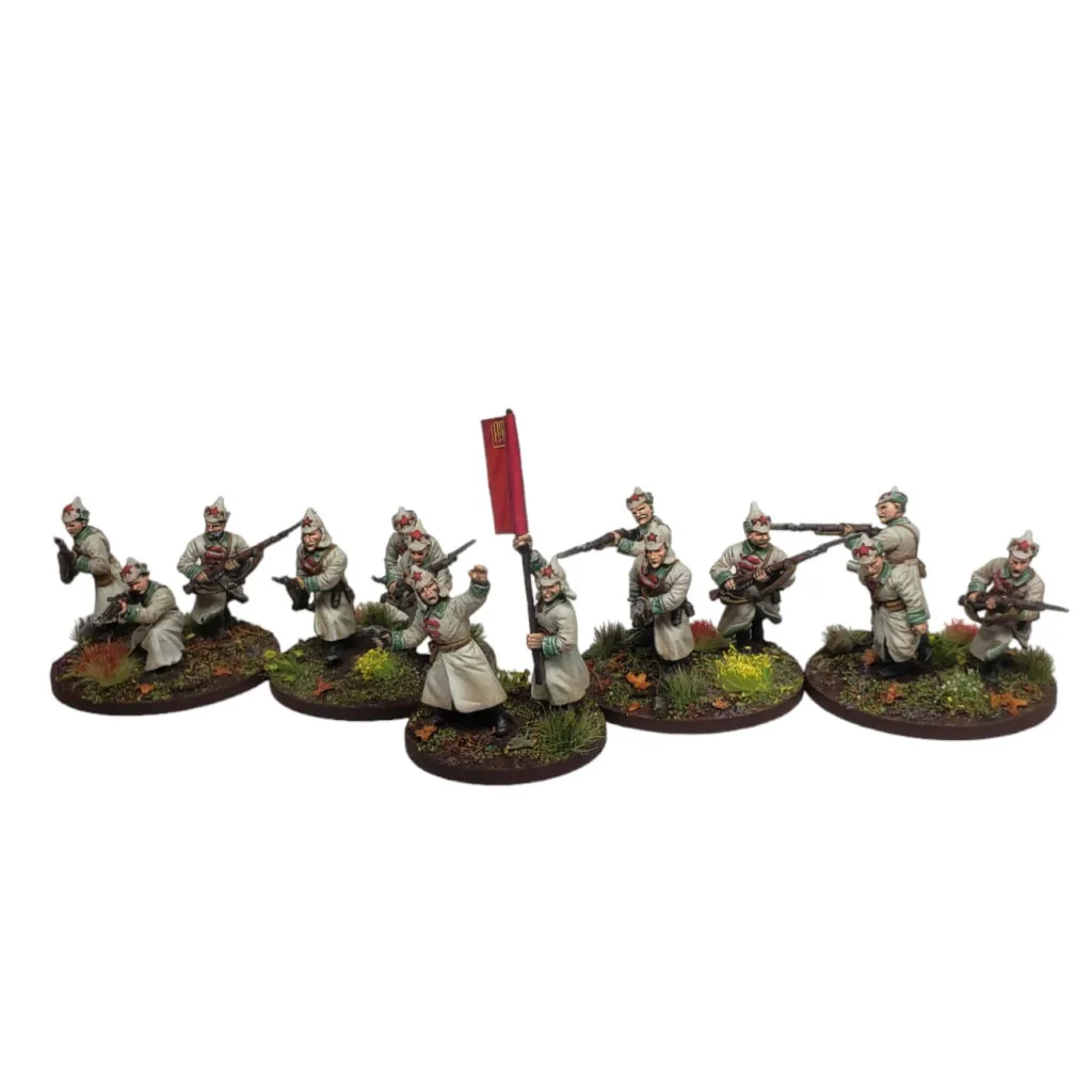Infanterie bolchévique et supports