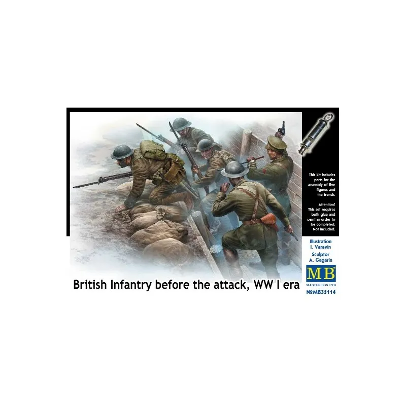 Infanterie britannique dans les tranchées, Première Guerre mondiale. MASTER BOX 35114