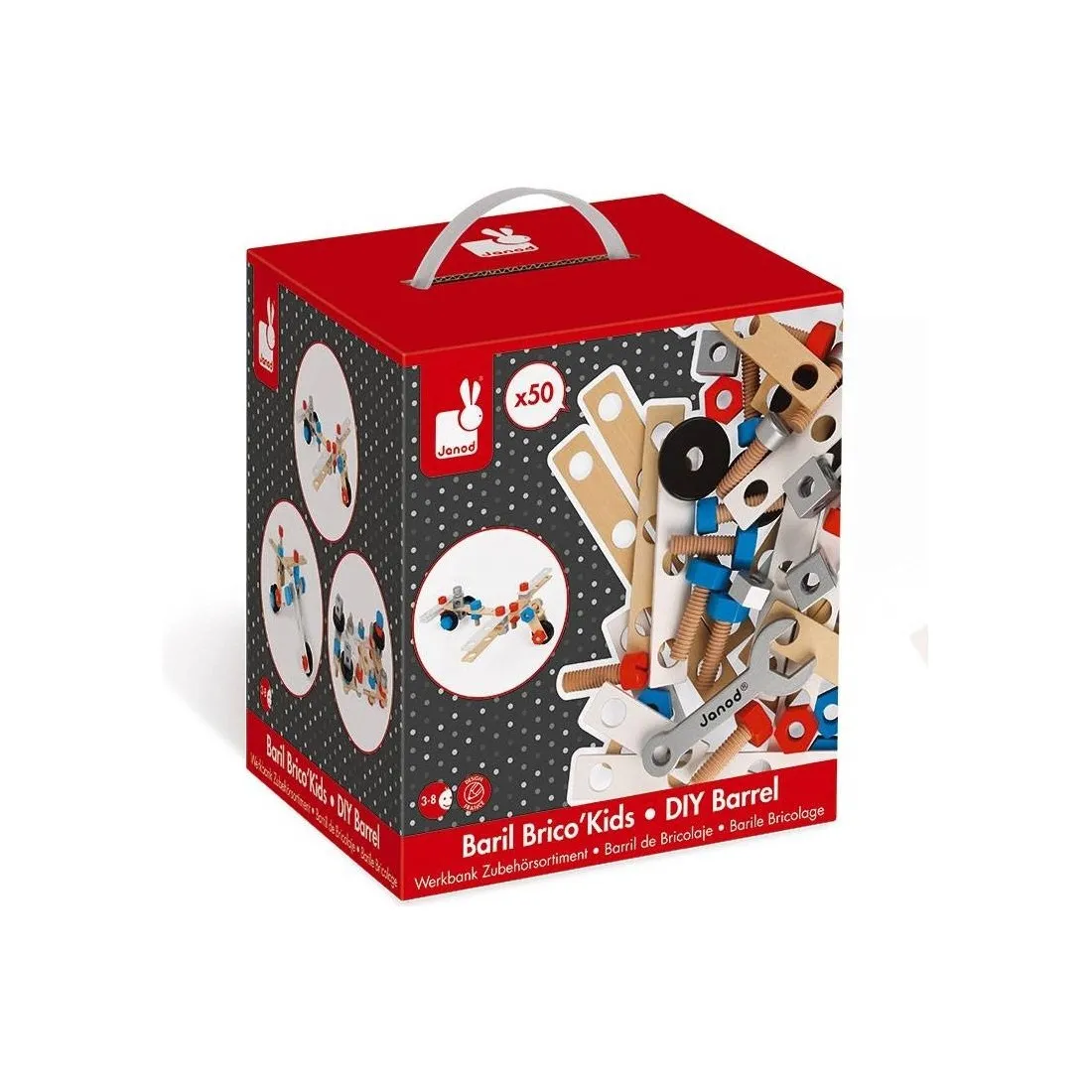 Baril brico'kids - Outils bois, bricolage et contruction enfant - Janod