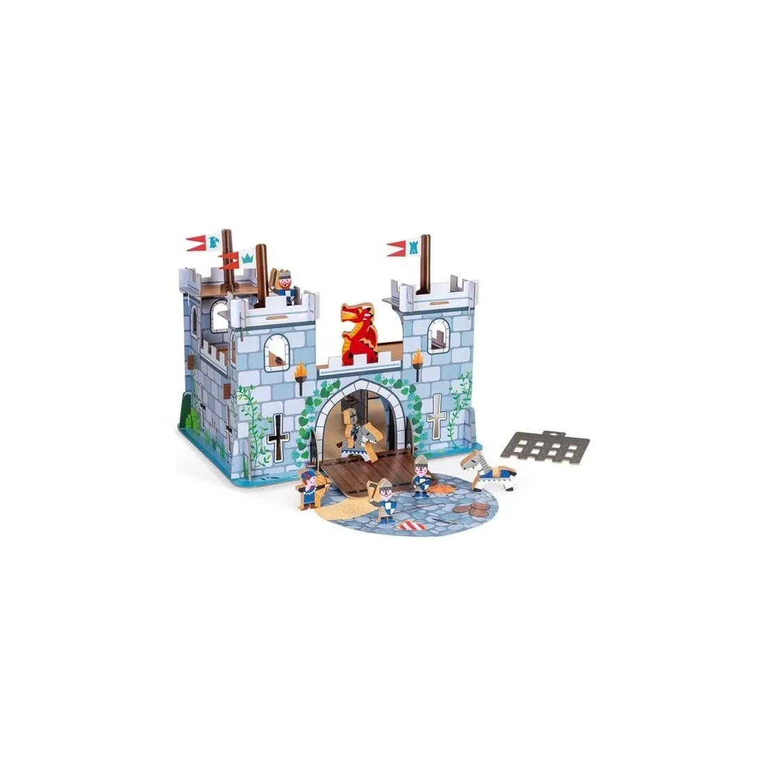 Château fort - Jouet château fort en carton et bois pour enfant - Janod