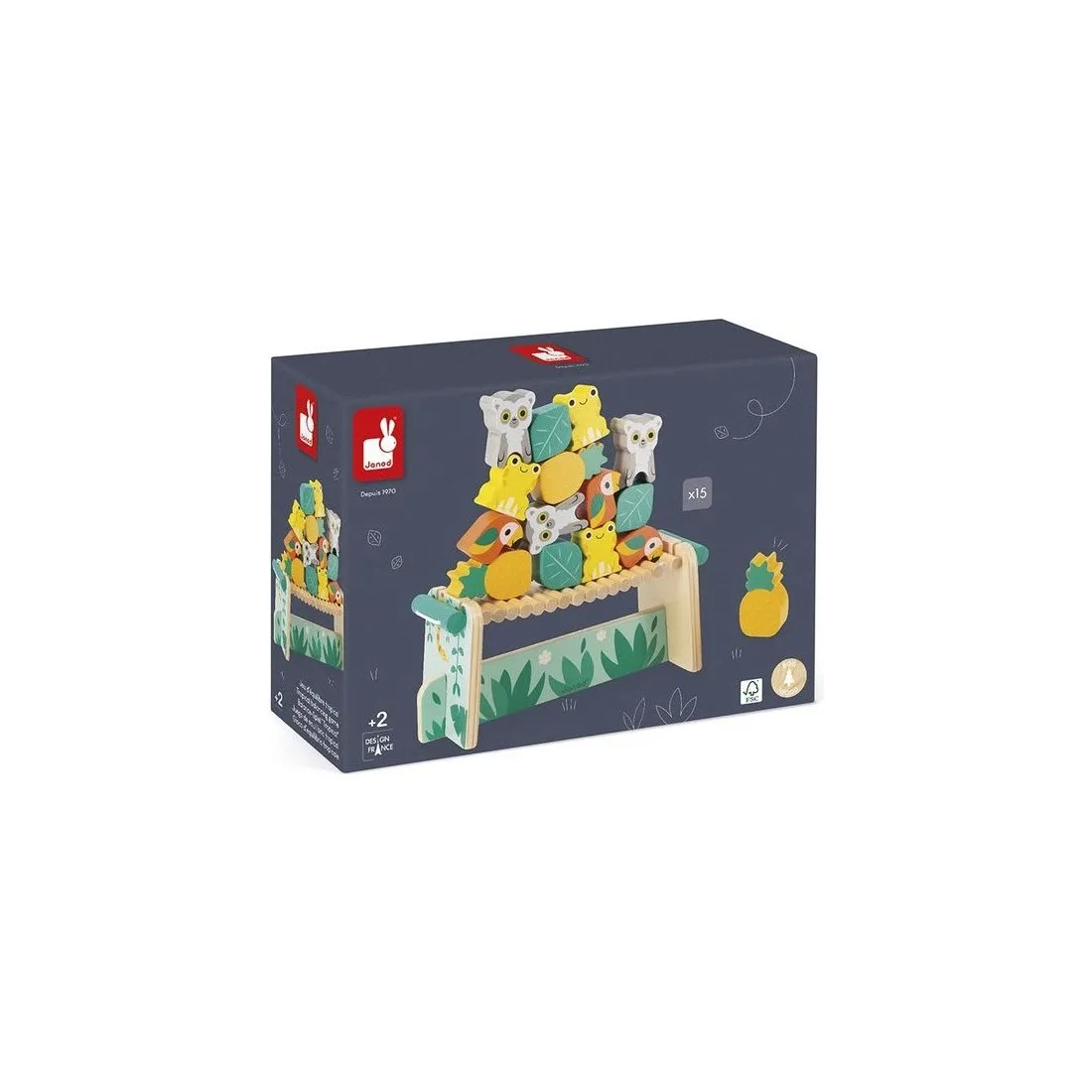 Jeu d'équilibre bois - Jeu de societe enfant 2 ans - Janod