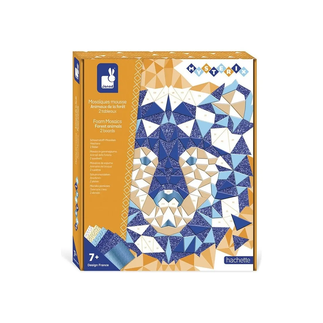 Kit créatif : mosaïques mousse animaux de la forêt - Janod